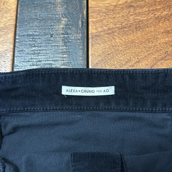 Alexa Chung x AG Adriano Goldschmied corduroy button front navy a line skirt - Picture 5 of 12